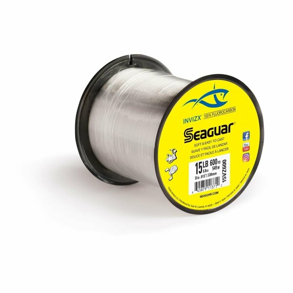 Seaguar 600 Yards InvizX Flourocarbon Fishing Line, 6 lbs 06VZ600